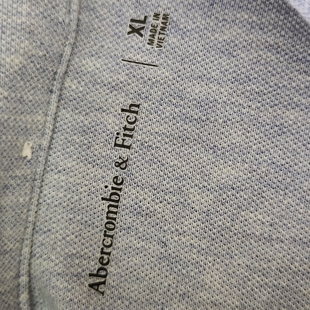 ABERCROMBIE & FITCH Men's Light Blue Cotton+ Casual Button Down Collared Shirt - Picture 6 of 8